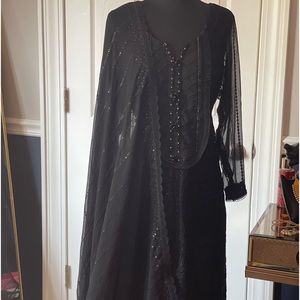 Pakistani ciffon black outfits